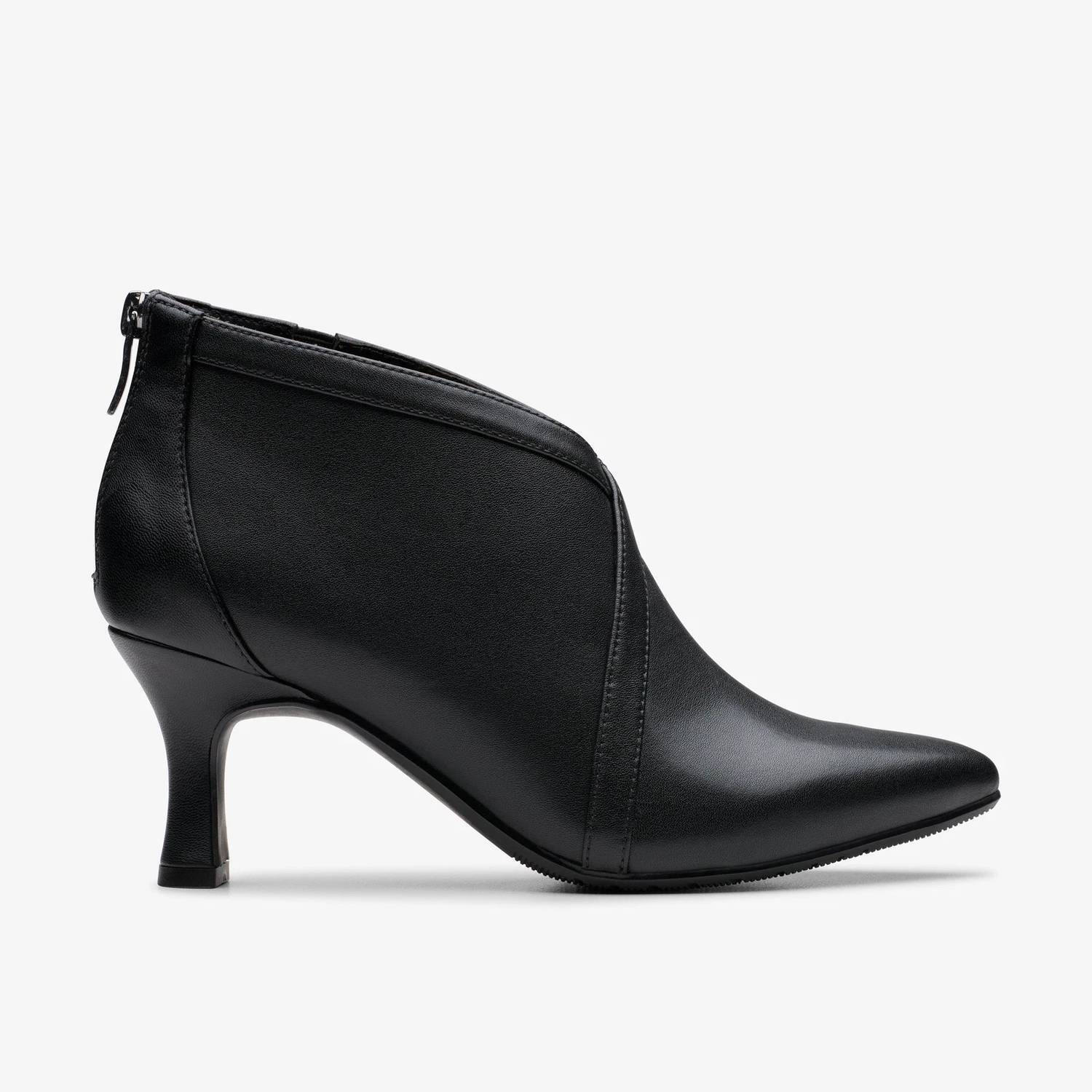 New Clarks Women's Kataleyna Sol Leather Ankle Boots In Black